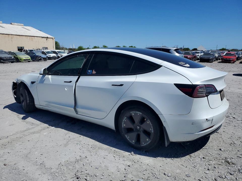 2021 Tesla Model 3 VIN 5YJ3E1EAXMF016168 COPART salvage auction — FRONT END, Tx - Salvage Vehicle Title, sold $5,200 on 2026-07-14 (photo 2)