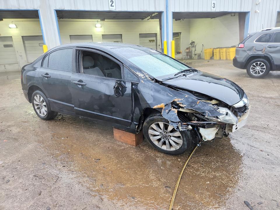 2009 Honda Civic VIN 19XFA16829E016974 COPART salvage auction — FRONT END, Il - Salvage Certificate, sold $225 on 2026-07-03 (photo 4)