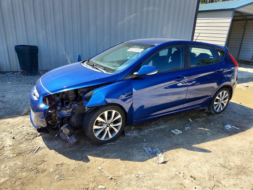 2017 Hyundai Accent VIN KMHCU5AE5HU333609 COPART salvage auction — FRONT END, De - Salvage Certificate, sold $425 on 2026-07-28 (photo 1)