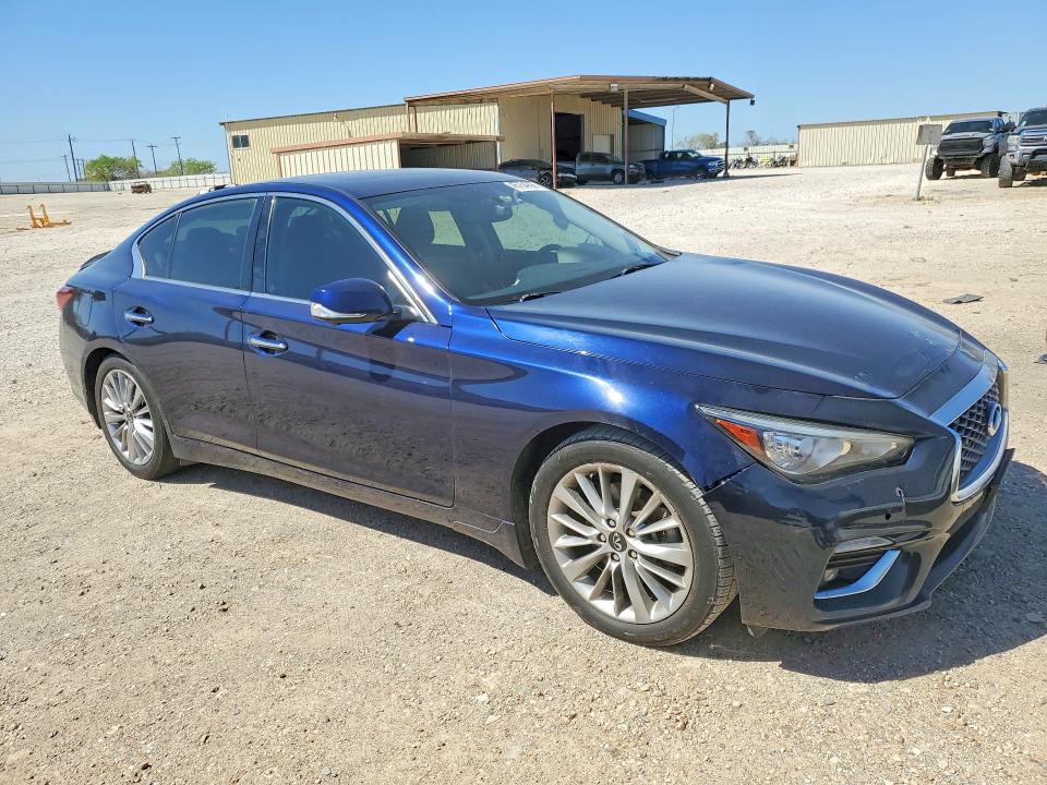 2021 Infiniti Q50 VIN JN1EV7BP3MM701823 COPART salvage auction — SIDE, Tx - Certificate Of Title, sold $1,850 on 2026-07-23 (photo 4)