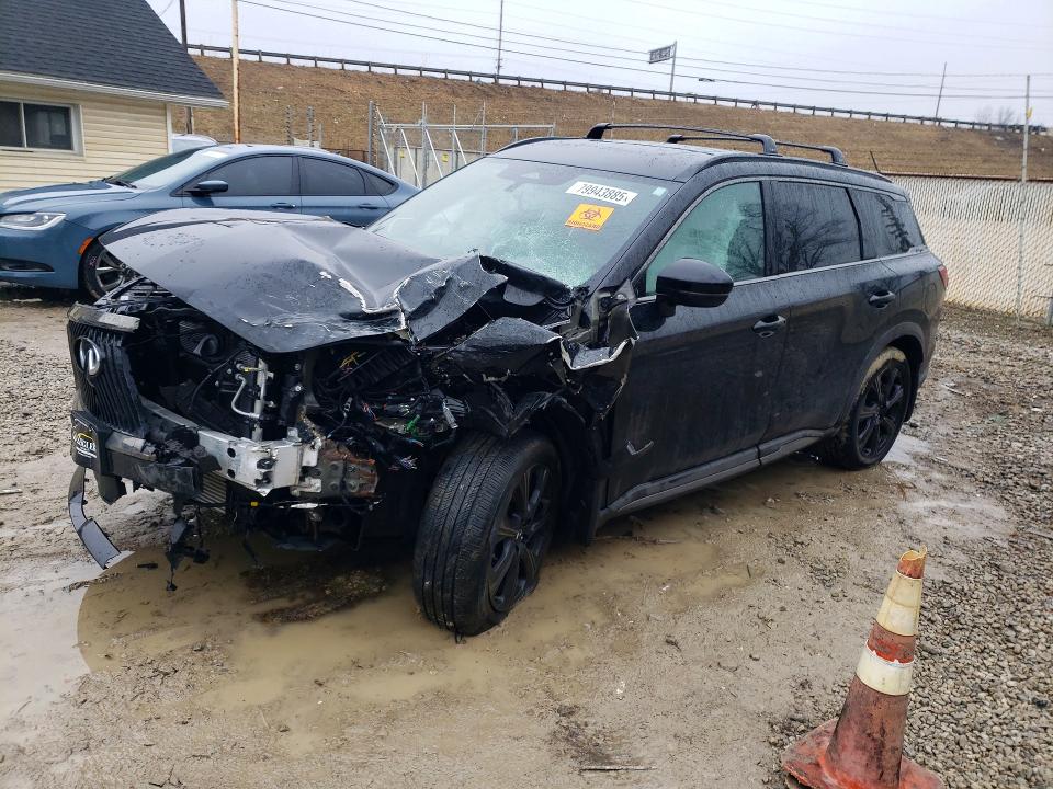 2026 Infiniti Qx60 VIN 5N1AL1HU4TC340002 COPART salvage auction — FRONT END, Oh - Cert Of Title-Salvage, sold $7,000 on 2026-07-15 (photo 1)