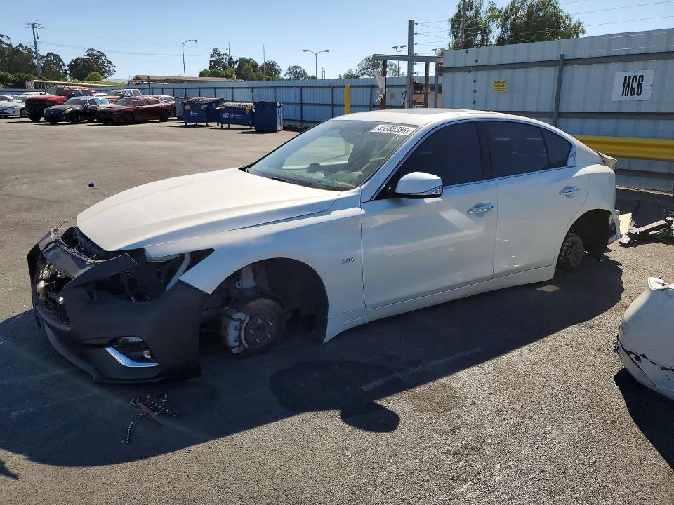 2019 Infiniti Q50 VIN JN1EV7AP6KM543279 COPART salvage auction — VANDALISM, Ca - Non-Repairable Vehicle Cert, sold $450 on 2026-07-27 (photo 1)