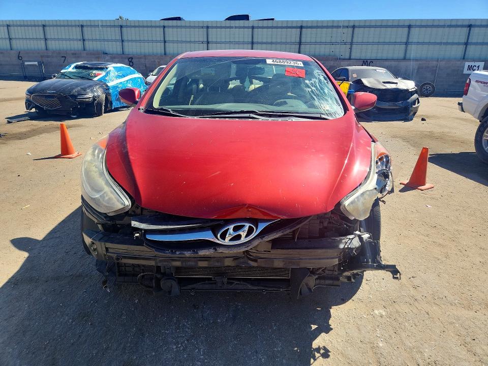 2012 Hyundai Elantra VIN KMHDH4AE8CU307338 COPART salvage auction — FRONT END, Nm - Cert Of Title-Salvage, sold $400 on 2026-07-13 (photo 5)