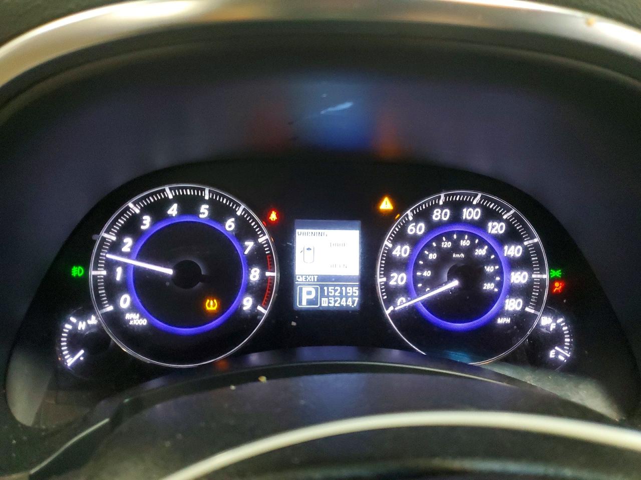 2014 Infiniti QX70 VIN JN8CS1MW6EM410964 COPART salvage auction — Front End, IL - SALVAGE CERTIFICATE, sold $650 on 2026-07-07 (photo 9)