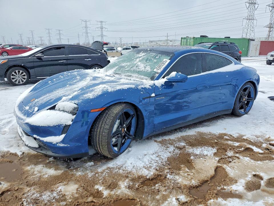 2021 Porsche Taycan VIN WP0AB2Y19MSA44258 — COPART salvage auction photo