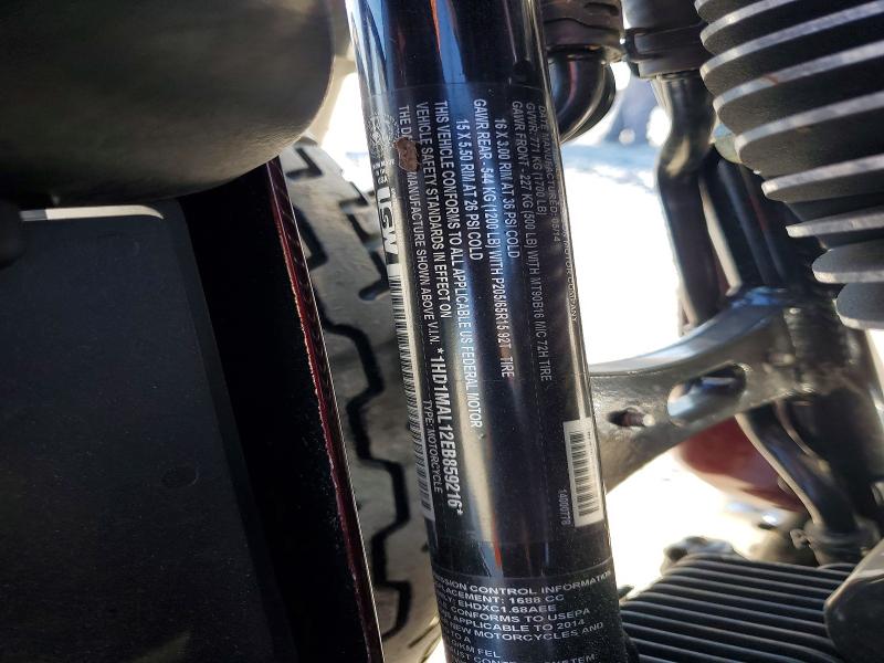 2014 Harley-davidson Flhtcutg VIN 1HD1MAL12EB859216 COPART salvage auction — FRONT END, FL - CERT OF TITLE SLVG REBUILDABLE, sold $350 on 2026-07-02 (photo 9)