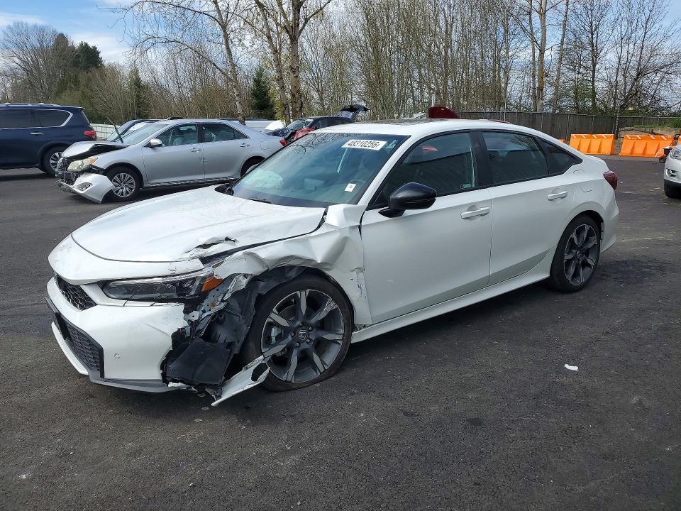 2025 Honda Civic VIN 2HGFE4F88SH355109 COPART salvage auction — FRONT END, Or - Salvage Title Certificate, sold $10,400 on 2026-07-29 (photo 1)