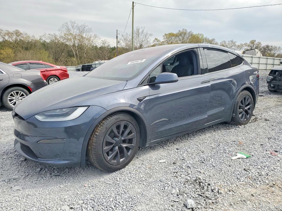 2022 Tesla Model x VIN 7SAXCDE5XNF356176 COPART salvage auction — FRONT END, Id - Salvage Certificate Of Title, sold $19,500 on 2026-07-02 (photo 1)