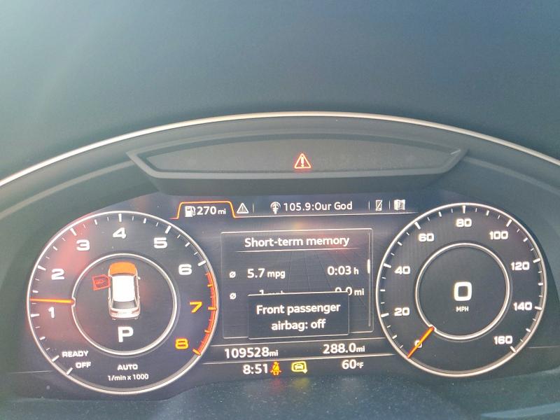 2018 Audi Q7 VIN WA1VAAF7XJD013663 COPART salvage auction — REAR END, KY - CERT OF TITLE-SALVAGE, sold $8,000 on 2026-07-27 (photo 9)