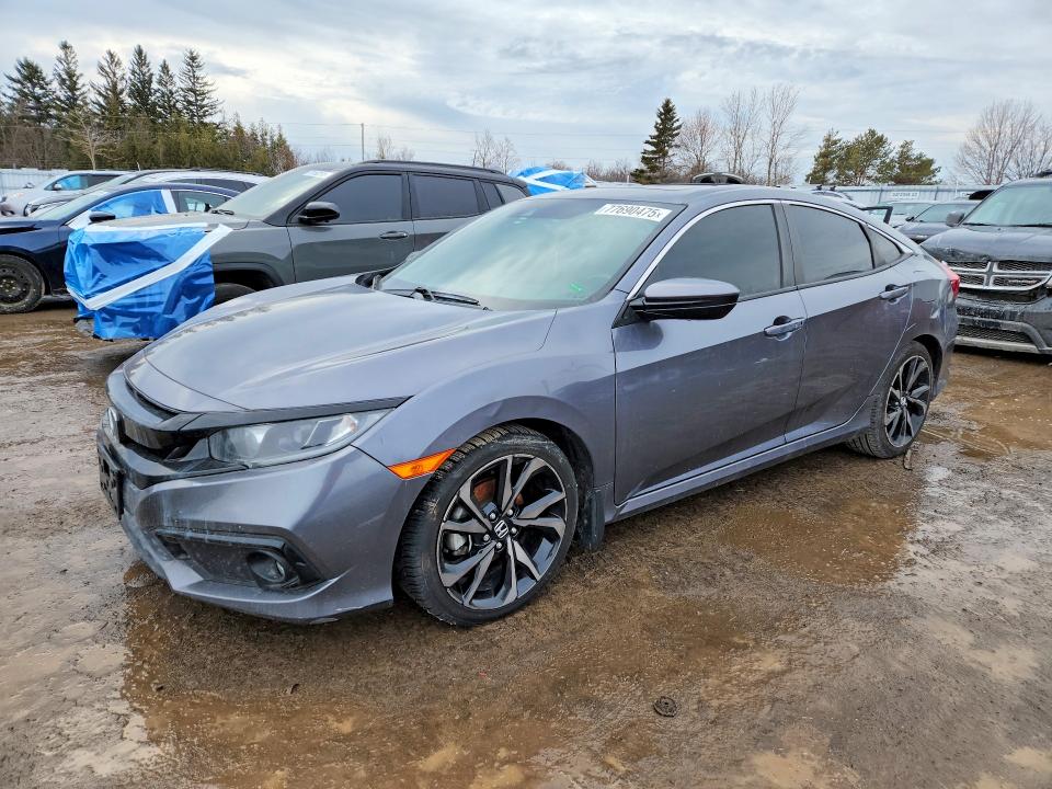 2020 Honda Civic VIN 2HGFC2F82LH015515 COPART salvage auction — VANDALISM, On - Permit No Brand - Unfit, sold $8,800 on 2026-07-30 (photo 1)
