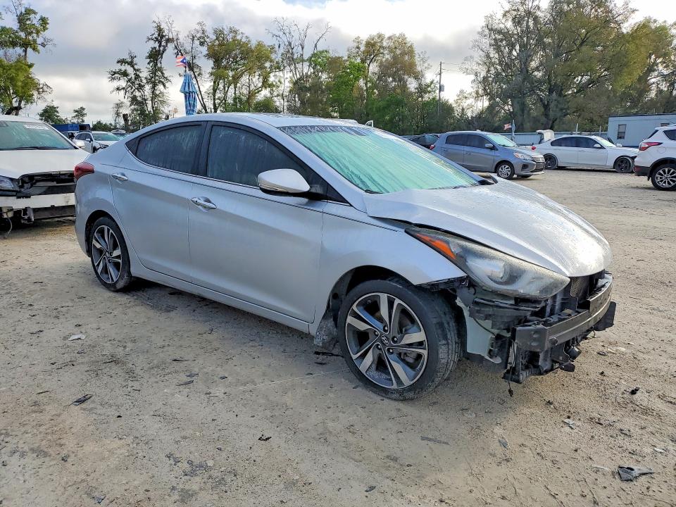 2016 Hyundai Elantra VIN KMHDH4AE9GU598096 COPART salvage auction — FRONT END, Fl - Certificate Of Destruction, sold $875 on 2026-07-06 (photo 4)