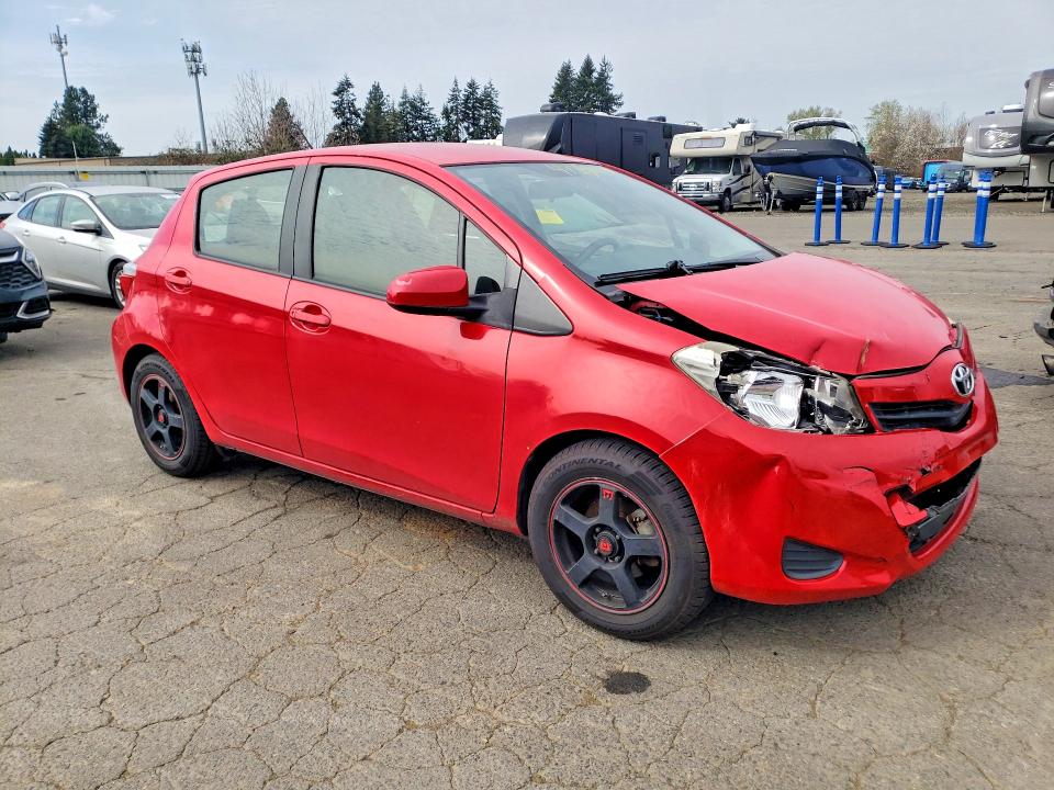 2012 Toyota Yaris VIN JTDKTUD36CD526819 COPART salvage auction — FRONT END, Or - Lien Papers Salvage, sold $250 on 2026-07-27 (photo 4)