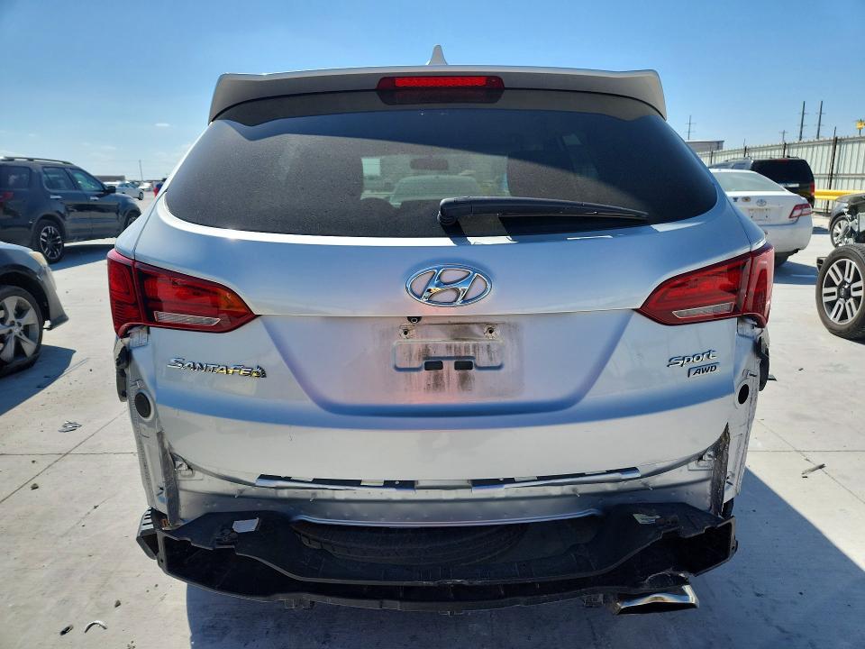 2017 Hyundai Santa fe VIN 5XYZTDLB4HG465776 COPART salvage auction — REAR END, Tx - Salvage Vehicle Title, sold $3,100 on 2026-07-17 (photo 6)