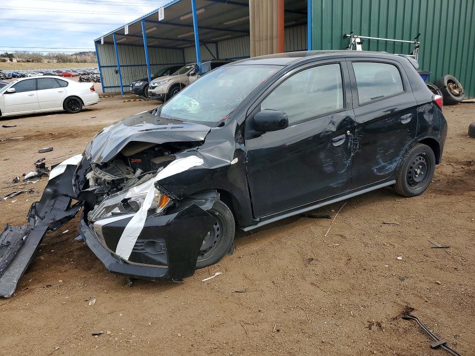 2023 Mitsubishi Mirage VIN ML32AUHJ1PH000596 COPART salvage auction — FRONT END, Id - Salvage Certificate Of Title, sold $1,150 on 2026-07-15 (photo 1)