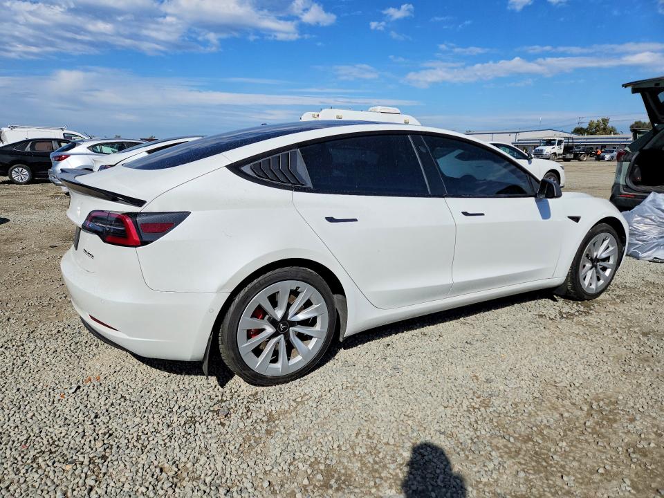 2021 Tesla Model 3 VIN 5YJ3E1EA6MF990830 COPART salvage auction — FRONT END, Ca - Salvage Certificate, sold $6,500 on 2026-07-14 (photo 3)