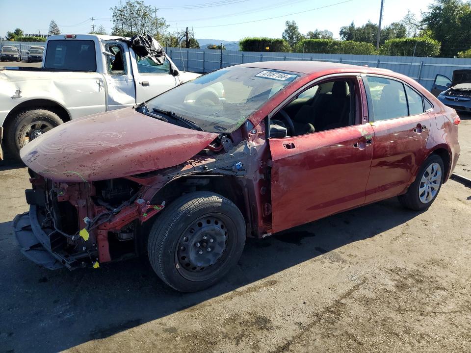 2022 Toyota Corolla VIN JTDEPMAE6NJ232221 COPART salvage auction — FRONT END, CA - SALVAGE CERTIFICATE, sold $6,100 on 2026-07-09 (photo 1)
