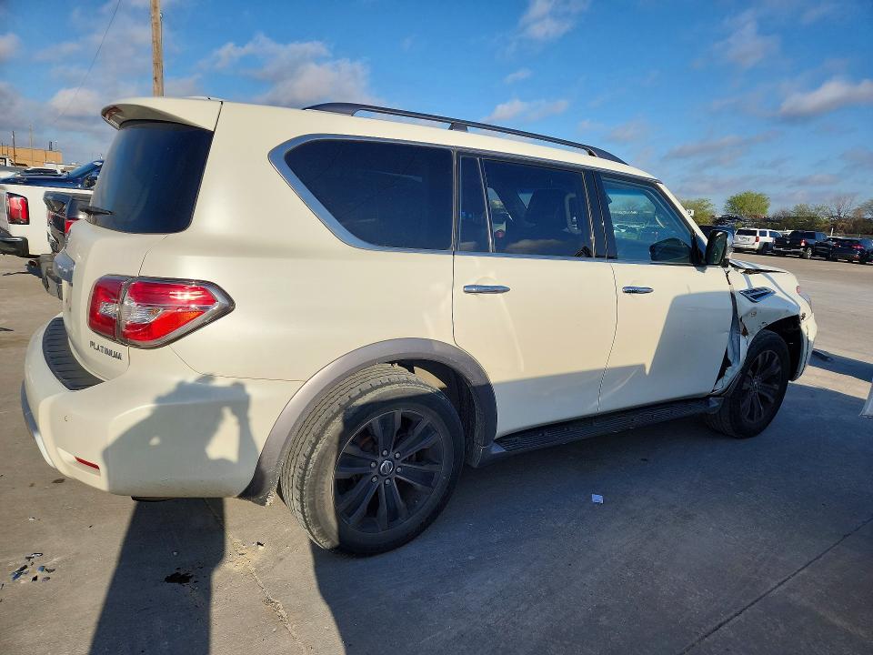 2017 Nissan Armada VIN JN8AY2ND1H9003683 COPART salvage auction — FRONT END, Tx - Salvage Vehicle Title, sold $225 on 2026-07-30 (photo 3)