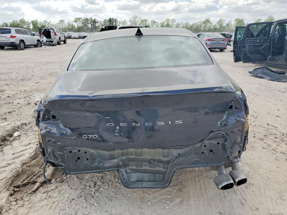 2023 Genesis G70 VIN KMTG34TA8PU126113 COPART salvage auction — REAR END, Tx - Salvage Vehicle Title, sold $11,400 on 2026-07-21 (photo 6)
