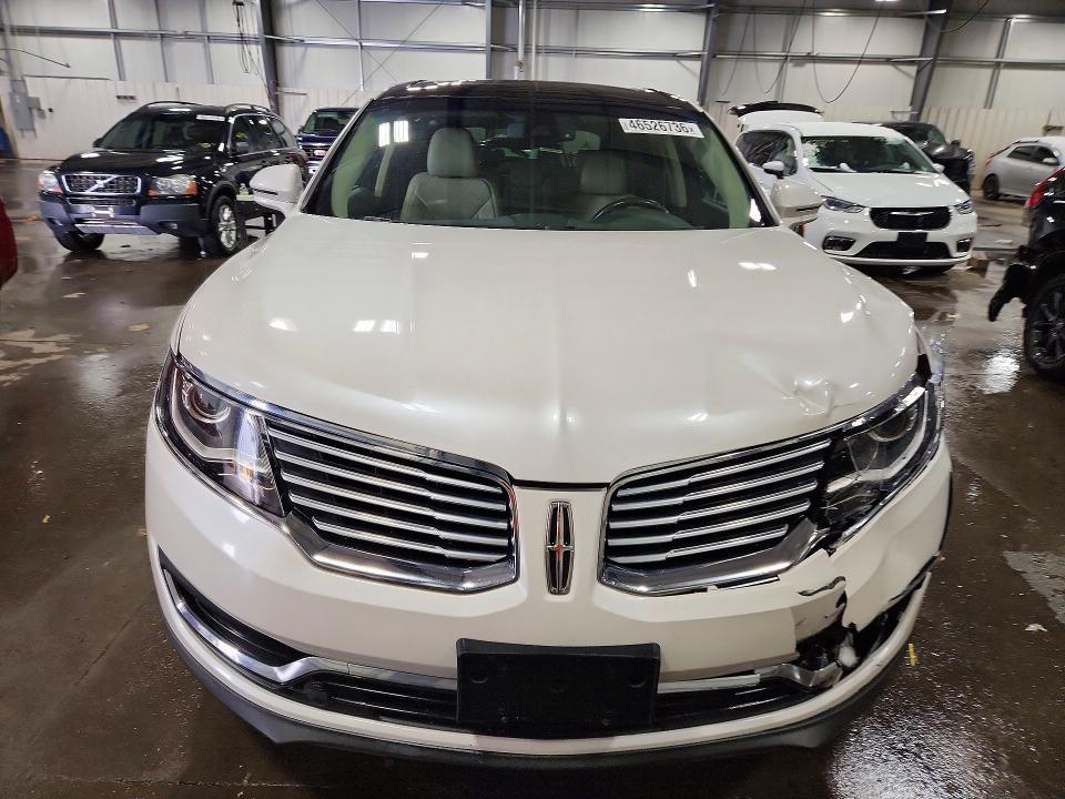 2016 Lincoln Mkx VIN 2LMTJ8LR1GBL43556 COPART salvage auction — FRONT END, Mn - Cert Of Title-Salvage, sold $2,050 on 2026-07-02 (photo 5)