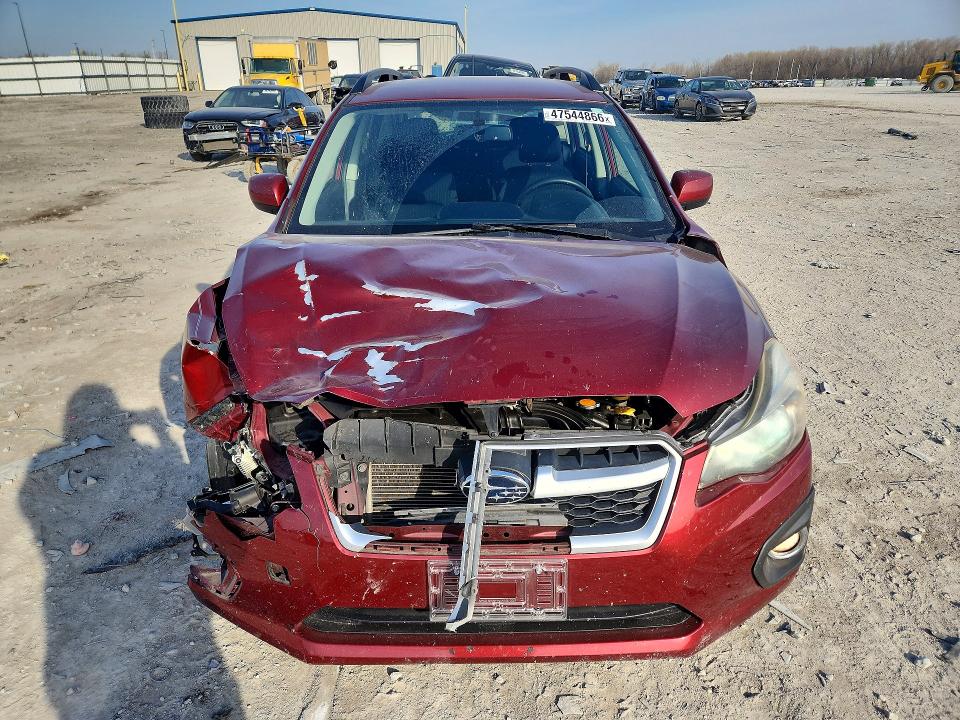 2012 Subaru Impreza VIN JF1GPAL62CH212099 COPART salvage auction — FRONT END, Il - Salvage Certificate, sold $300 on 2026-07-13 (photo 5)