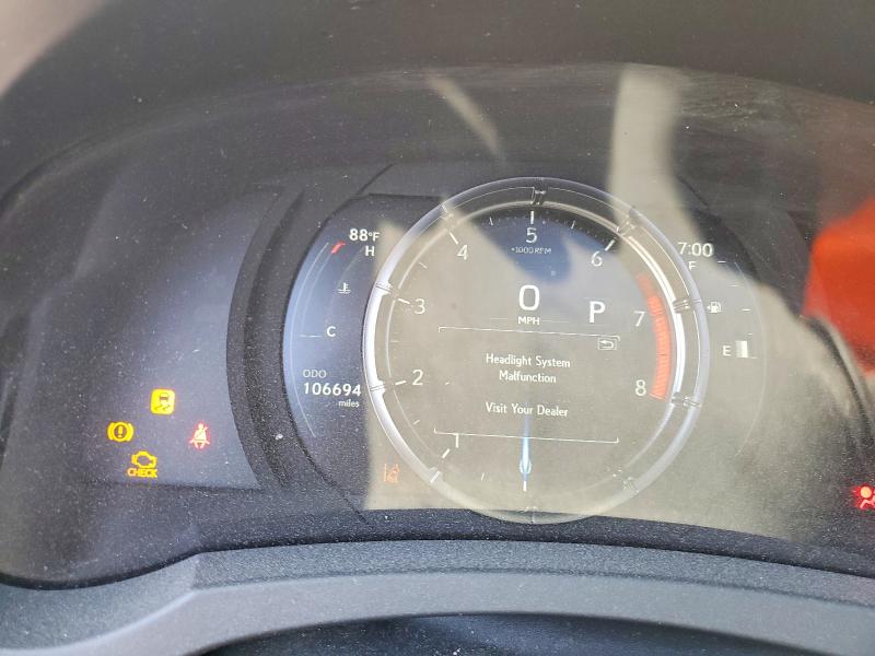 2022 Lexus Is VIN JTHGZ1B29N5048999 COPART salvage auction — ALL OVER, Tx - Salvage Vehicle Title, sold $2,050 on 2026-07-31 (photo 9)