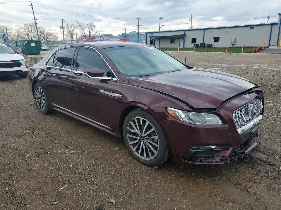 2019 Lincoln Continental VIN 1LN6L9SK9K5602739 COPART salvage auction — FRONT END, Il - Salvage Certificate, sold $6,300 on 2026-07-03 (photo 4)