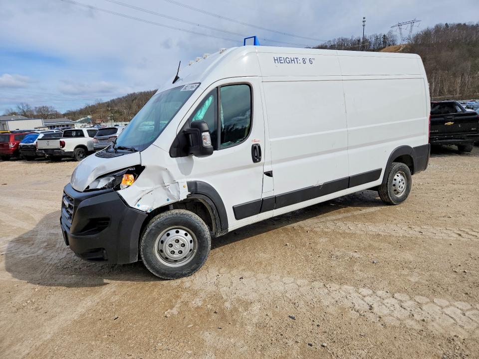 2023 Ram Promaster 2500 VIN 3C6LRVDG9PE598640 COPART salvage auction — FRONT END, VA - CERT OF TITLE - SALVAGE, sold $9,600 on 2026-07-29 (photo 1)