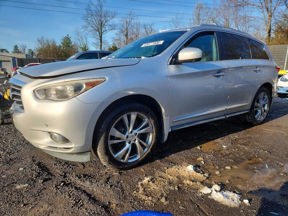 2013 Infiniti Jx VIN 5N1AL0MM9DC350798 COPART salvage auction — SIDE, Md - Cert Of Salvage > 75% Damage, sold $1,550 on 2026-07-03 (photo 1)