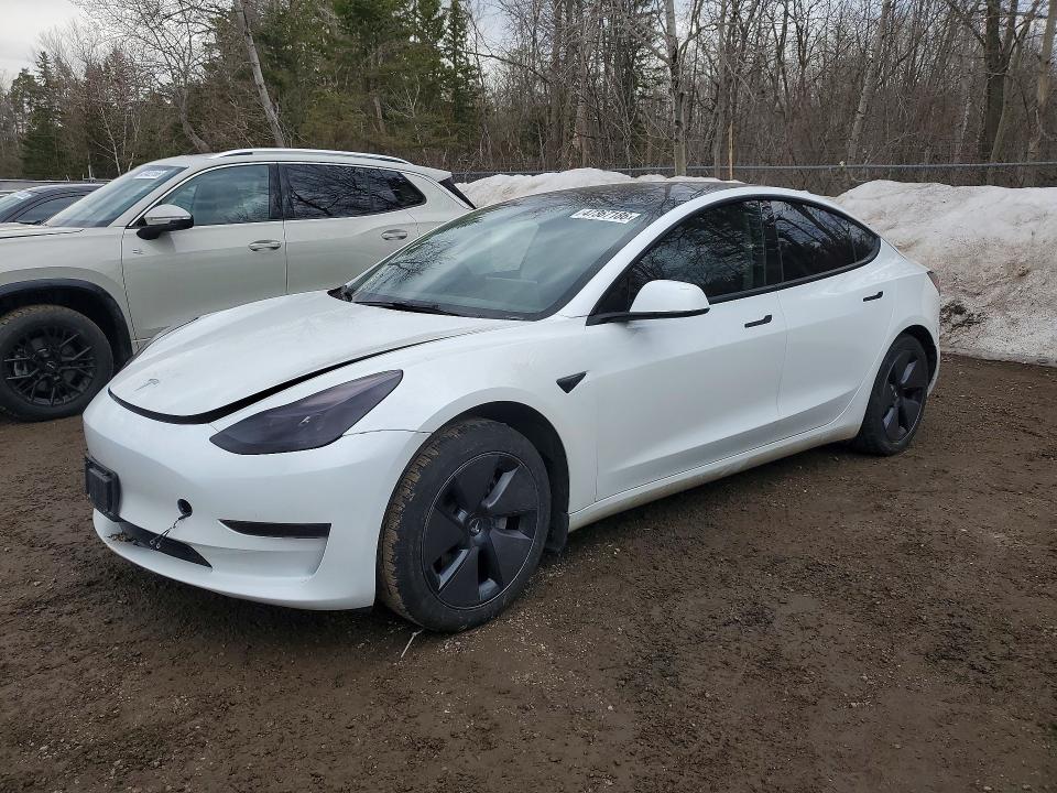 2023 Tesla Model 3 VIN LRW3E1FA0PC845232 COPART salvage auction — REAR END, Salvage Title, sold $8,300 on 2026-07-14 (photo 1)