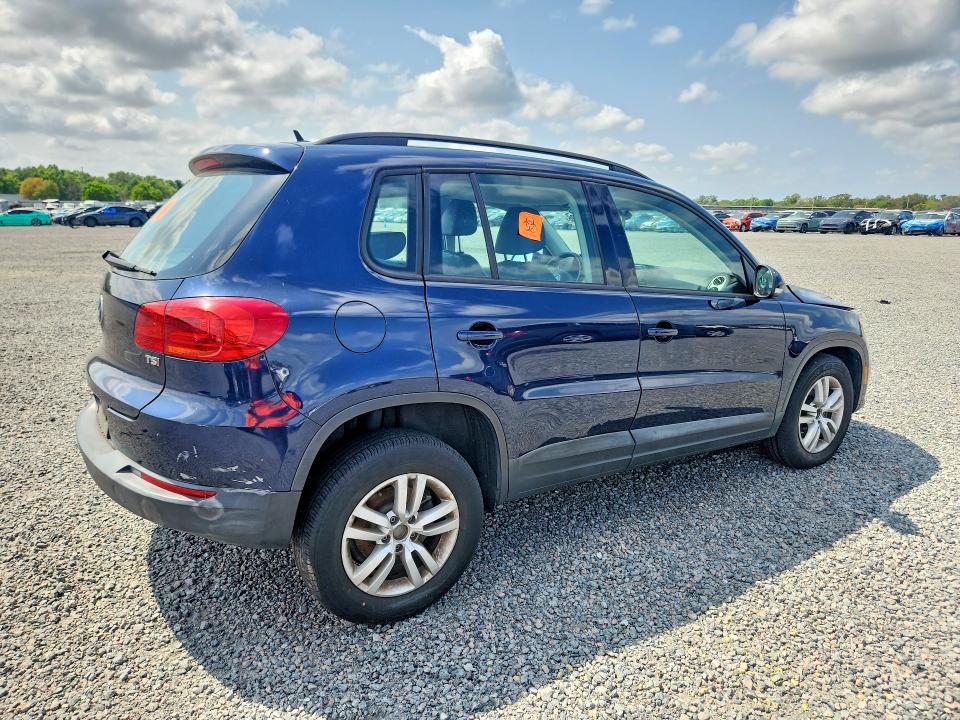 2016 Volkswagen Tiguan VIN WVGAV7AX5GW510891 COPART salvage auction — REAR END, Fl - Cert Of Title Slvg Rebuildable, sold $650 on 2026-07-10 (photo 3)