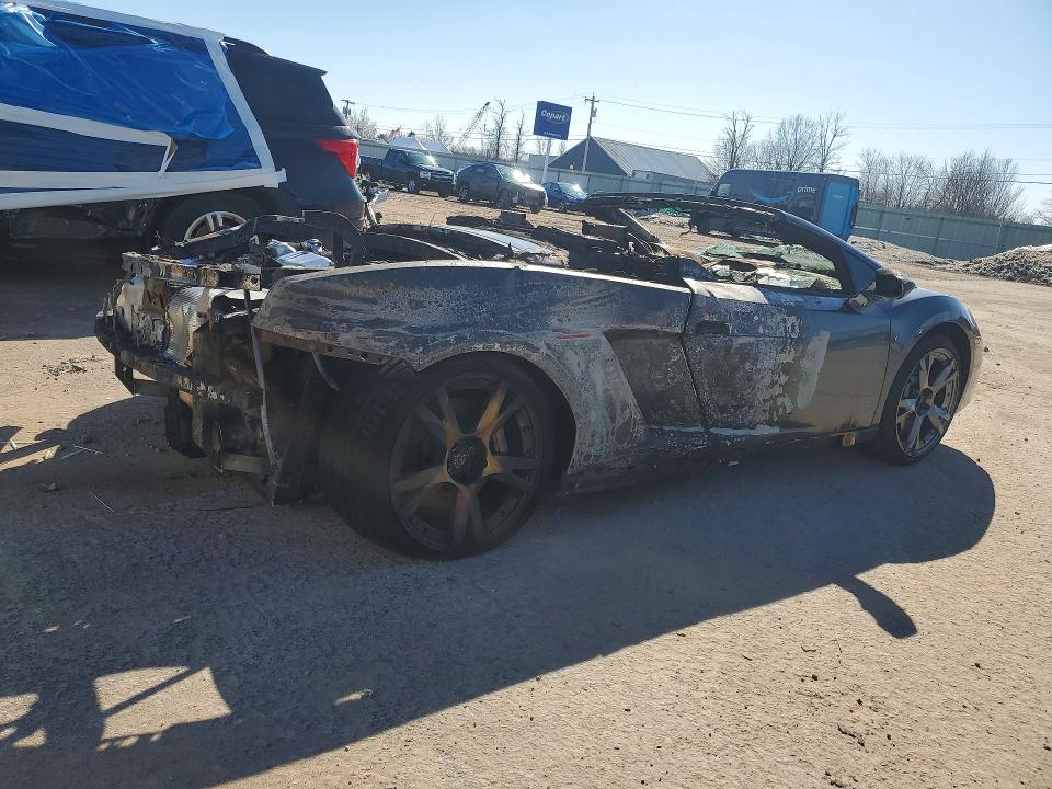 2007 Lamborghini Gallardo VIN ZHWGU22T37LA04553 COPART salvage auction — BURN, Co - Salvage Title, sold $15,000 on 2026-07-27 (photo 3)