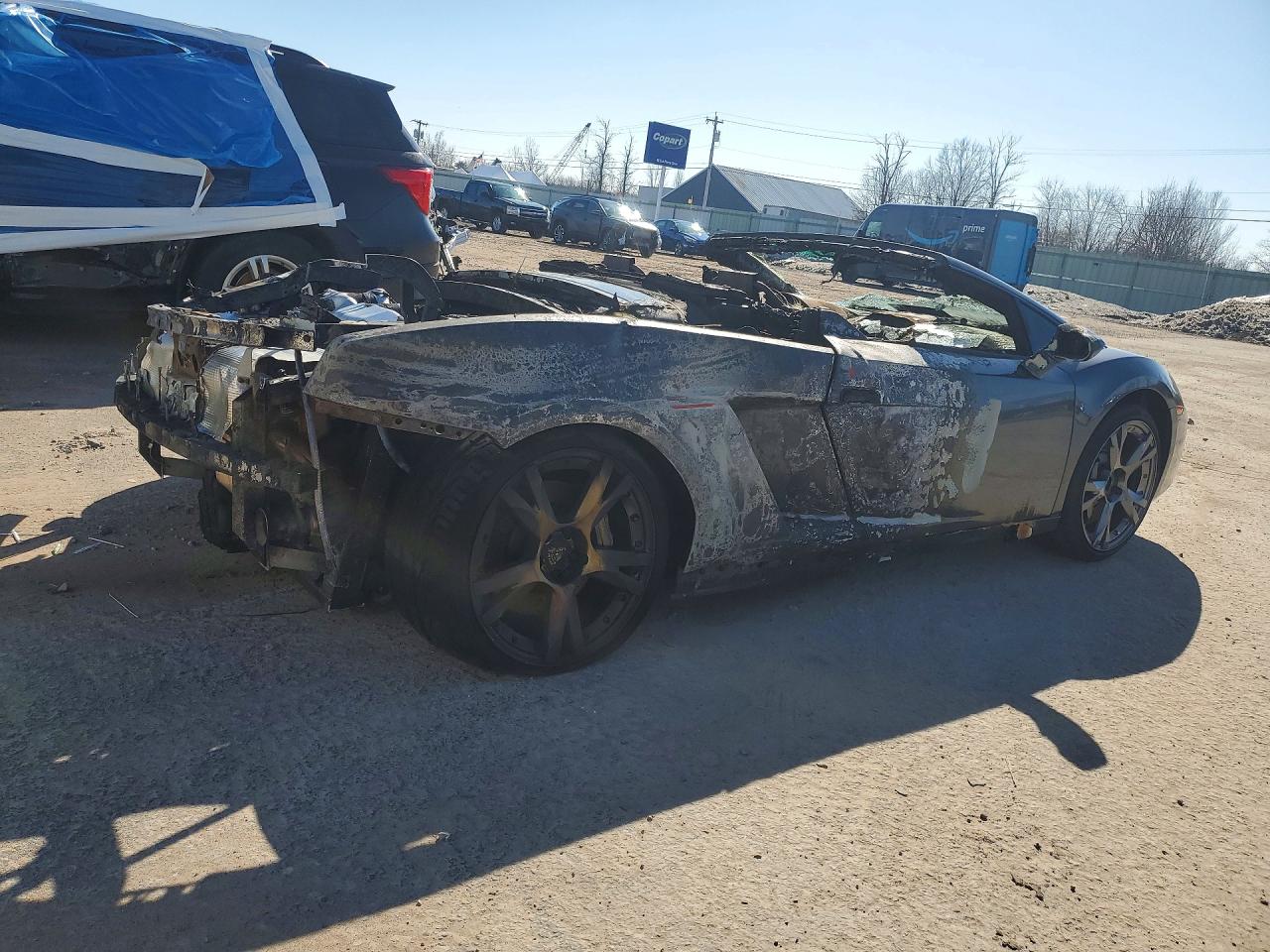 2007 Lamborghini Gallardo VIN ZHWGU22T37LA04553 COPART salvage auction — Burn, CO - SALVAGE TITLE, sold $14,900 on 2026-07-01 (photo 3)