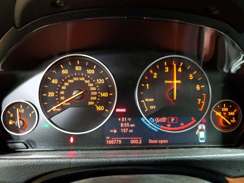 2014 BMW 3er VIN WBA3B5G54ENS07827 COPART salvage auction — FRONT END, In - Cert Of Title-Salvage Title, sold $850 on 2026-08-07 (photo 9)