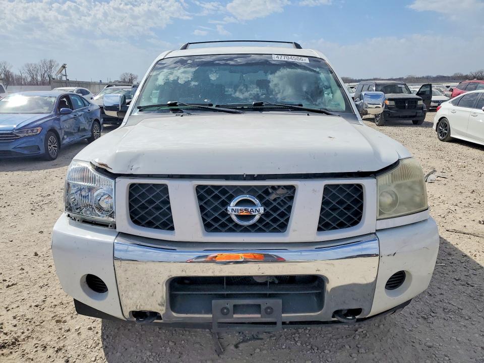 2007 Nissan Armada VIN 5N1BA08C27N702933 COPART salvage auction — FRONT END, Ks - Cert Of Title-Salvage, sold $675 on 2026-07-02 (photo 5)