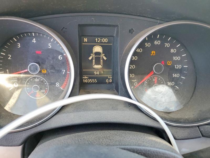 2012 Volkswagen Golf VIN WVWAB7AJ0CW185070 COPART salvage auction — REAR END, AZ - CERT OF TITLE - SALVAGE, sold $750 on 2026-07-24 (photo 9)