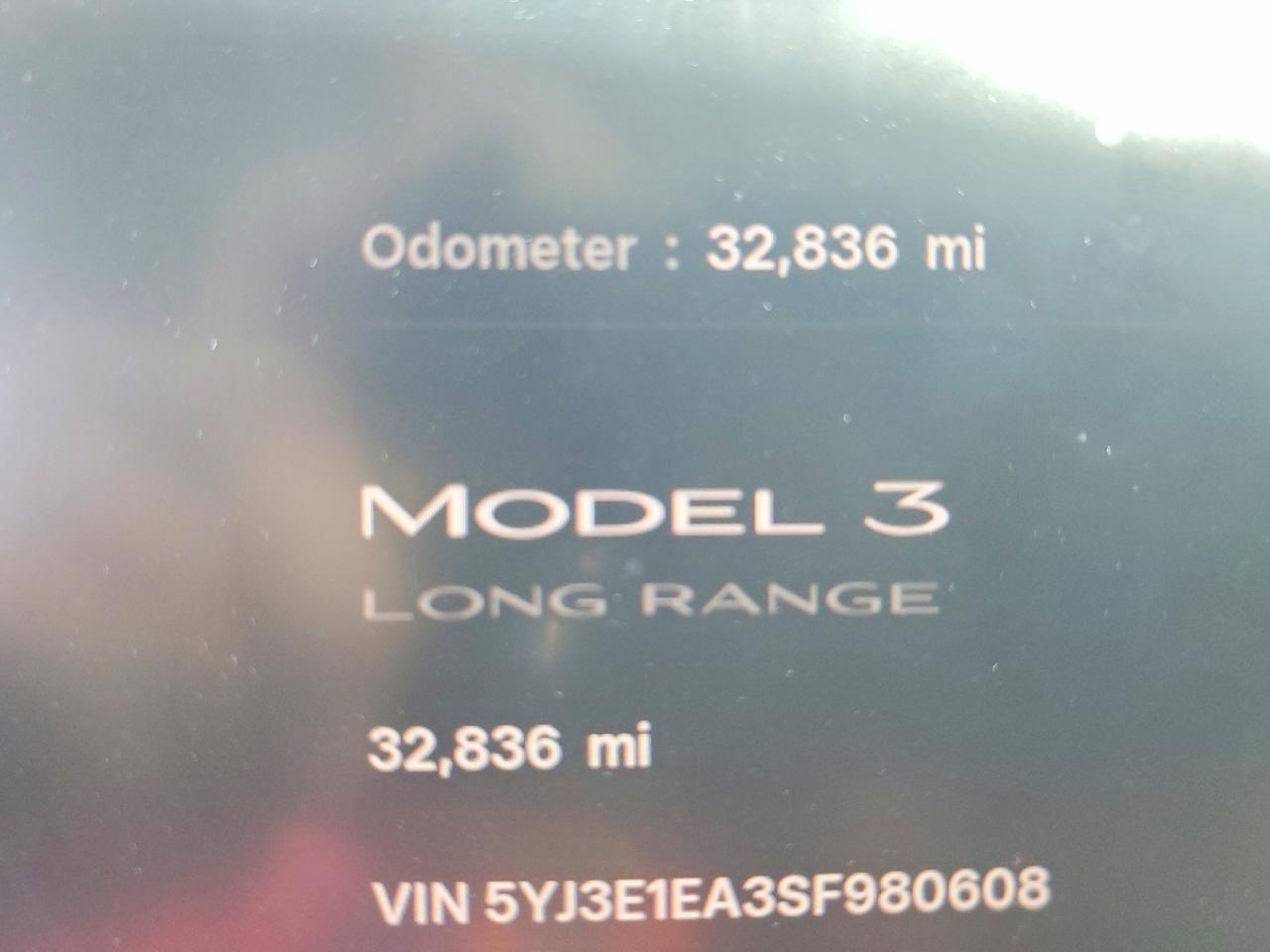 2025 Tesla Model 3 VIN 5YJ3E1EA3SF980608 COPART salvage auction — Front End, TX - SALVAGE VEHICLE TITLE, sold $6,300 on 2026-06-24 (photo 9)
