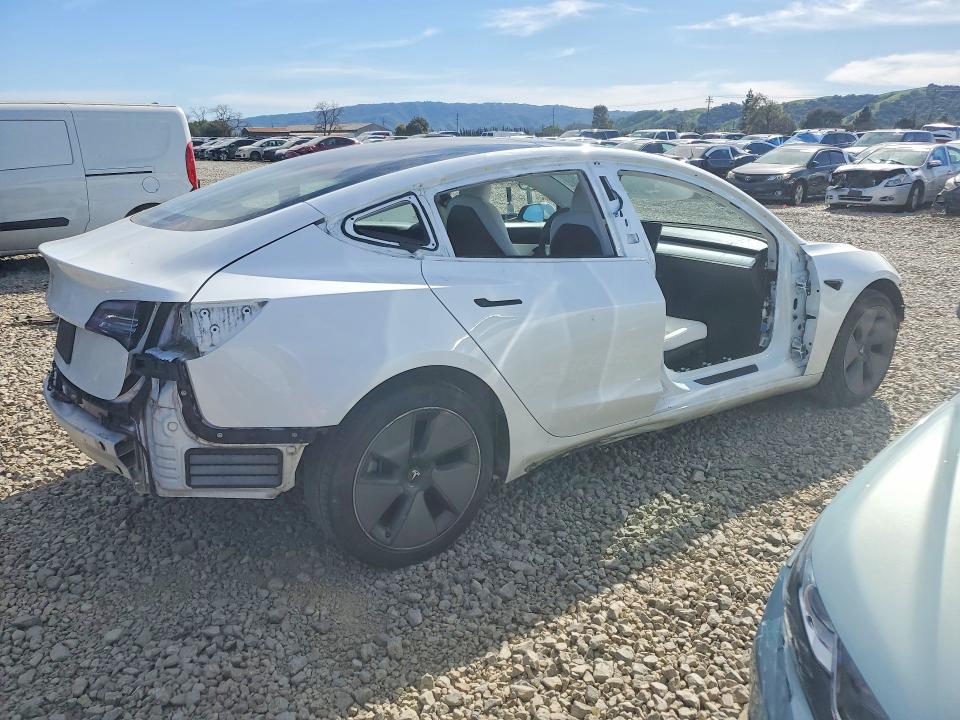 2021 Tesla Model 3 VIN 5YJ3E1EA9MF848309 COPART salvage auction — REAR END, Id - Salvage Certificate Of Title, sold $5,400 on 2026-07-14 (photo 3)