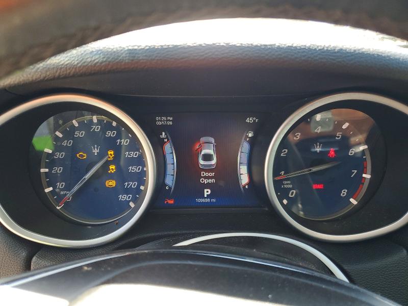 2015 Maserati Ghibli VIN ZAM57RTA3F1135384 COPART salvage auction — FRONT END, GA - CERT OF TITLE-SALVAGE, sold $3,050 on 2026-07-31 (photo 9)