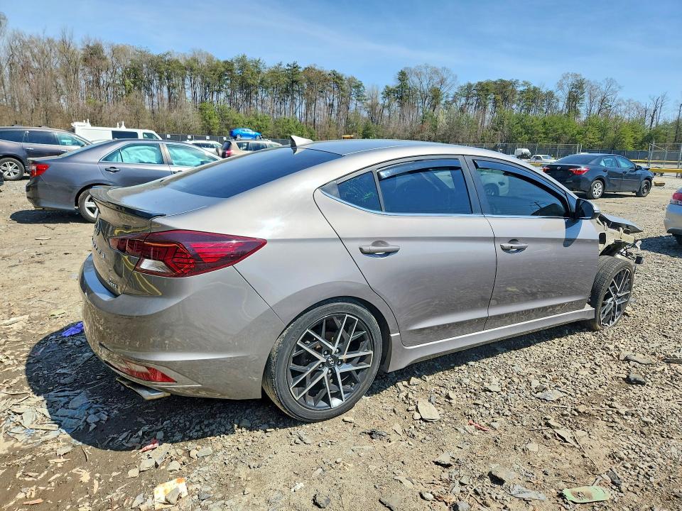 2020 Hyundai Elantra VIN KMHD04LB6LU070584 COPART salvage auction — FRONT END, Md - Cert Of Salvage > 75% Damage, sold $3,350 on 2026-07-14 (photo 3)