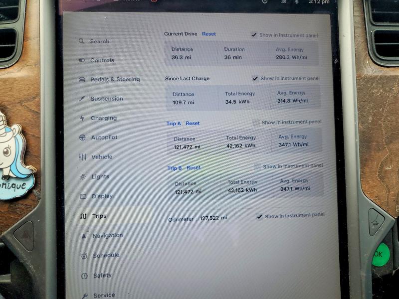 2018 Tesla Model s VIN 5YJSA1E25JF259849 COPART salvage auction — FRONT END, Or - Lien Papers Salvage, sold $4,750 on 2026-07-14 (photo 9)