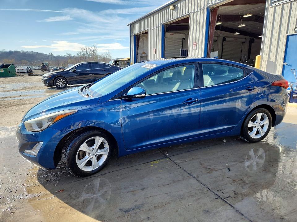 2016 Hyundai Elantra VIN KMHDH4AE7GU634108 COPART salvage auction — FRONT END, Il - Salvage Certificate, sold $2,600 on 2026-07-15 (photo 1)