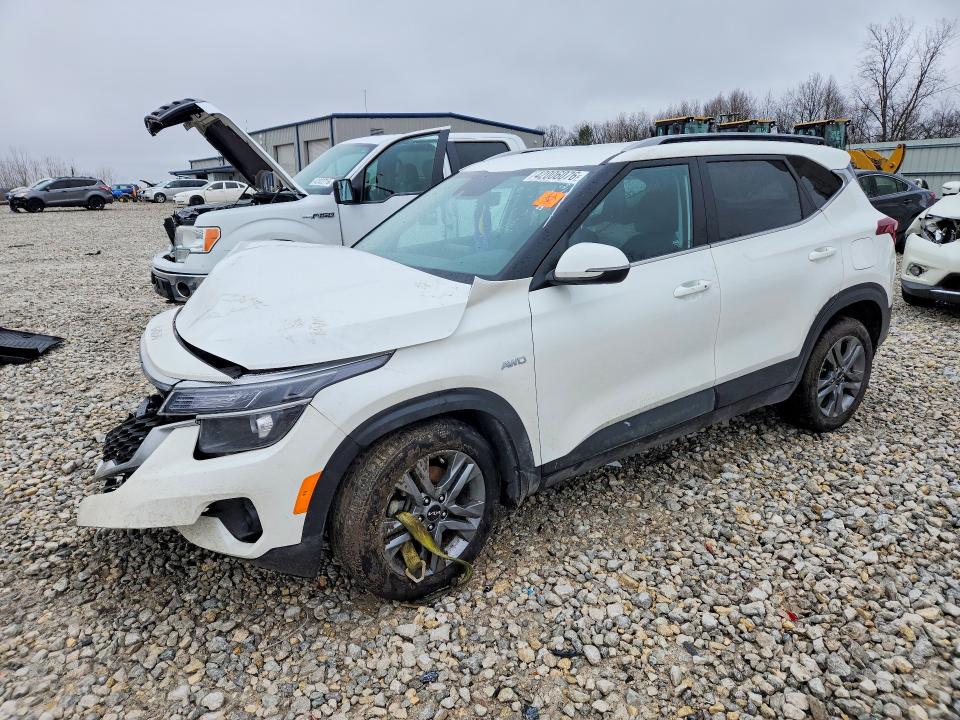 2023 Kia Seltos VIN KNDEUCAA3P7466042 COPART salvage auction — FRONT END, Mi - Scrap Certificate Of Title, sold $2,200 on 2026-07-16 (photo 1)
