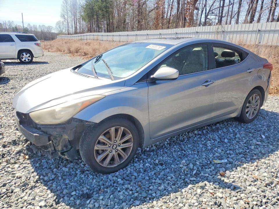2015 Hyundai Elantra VIN KMHDH4AE2FU423185 COPART salvage auction — FRONT END, Nc - Salvage Certificate Of Title, sold $575 on 2026-07-29 (photo 1)