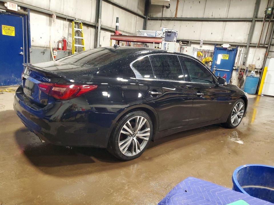 2019 Infiniti Q50 VIN JN1EV7AR9KM551667 COPART salvage auction — FRONT END, On - Permit Salvage, sold $4,600 on 2026-07-16 (photo 3)