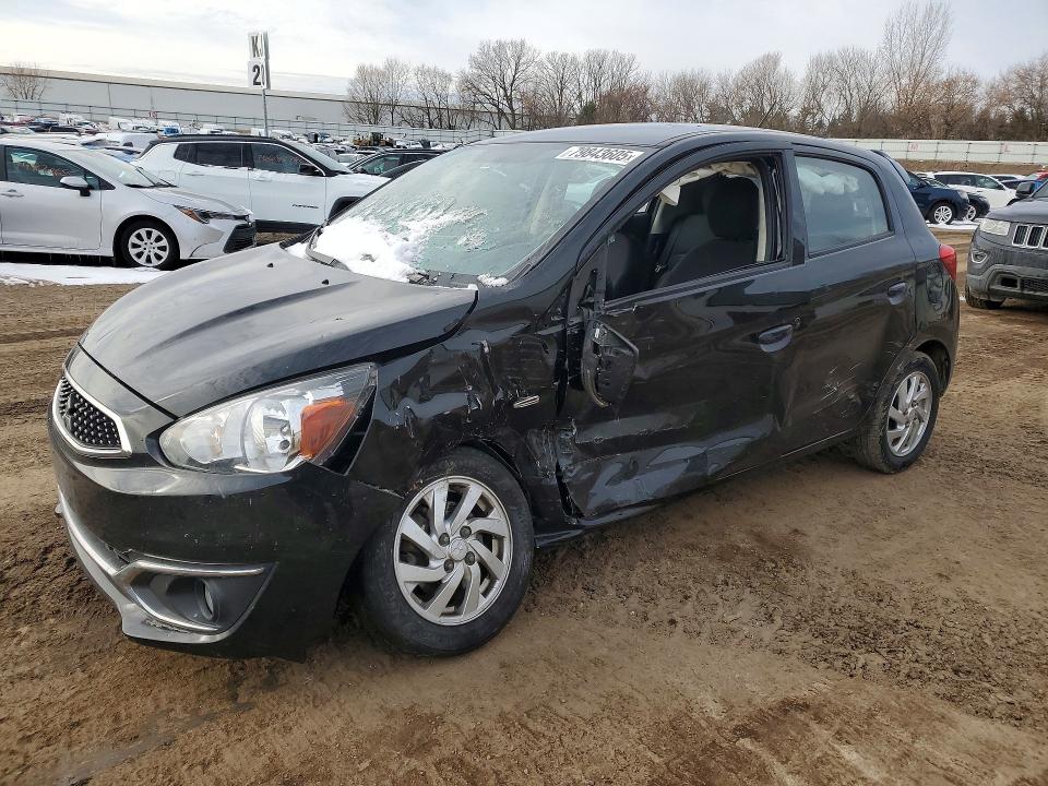 2019 Mitsubishi Mirage VIN ML32A4HJ8KH001687 COPART salvage auction — SIDE, Il - Salvage Certificate, sold $1,100 on 2026-07-15 (photo 1)