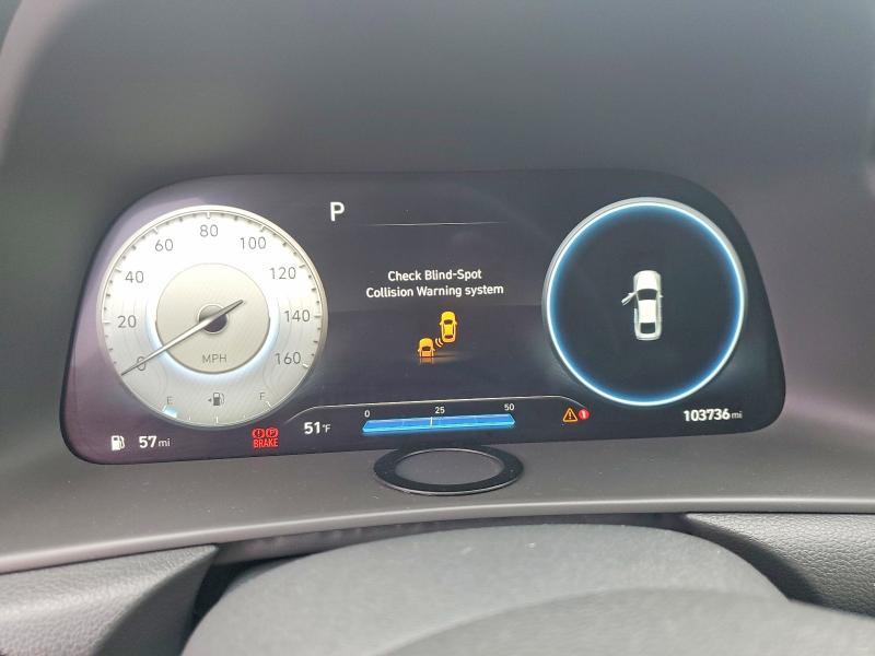 2022 Hyundai Sonata VIN 5NPEK4JC1NH143680 COPART salvage auction — REAR END, Ma - Cert Of Title-Salvage, sold $5,200 on 2026-07-29 (photo 9)