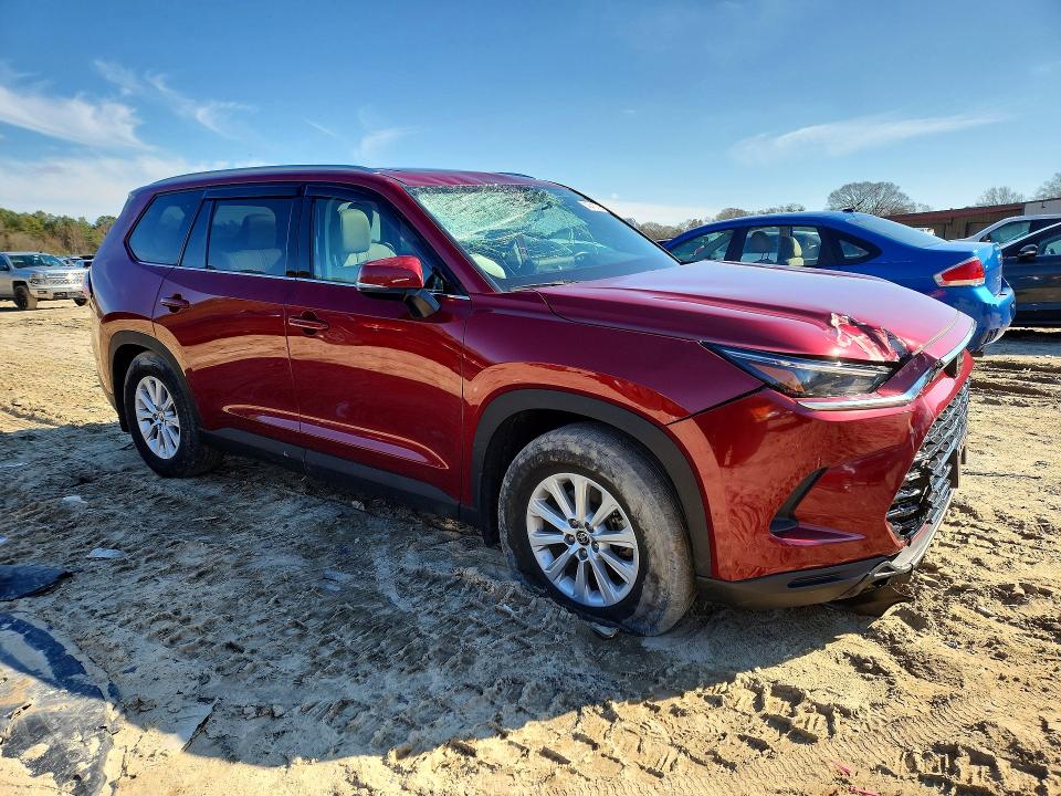 2024 Toyota Highlander VIN 5TDACAB52RS014096 COPART salvage auction — FRONT END, Id - Salvage Certificate Of Title, sold $22,200 on 2026-07-14 (photo 4)