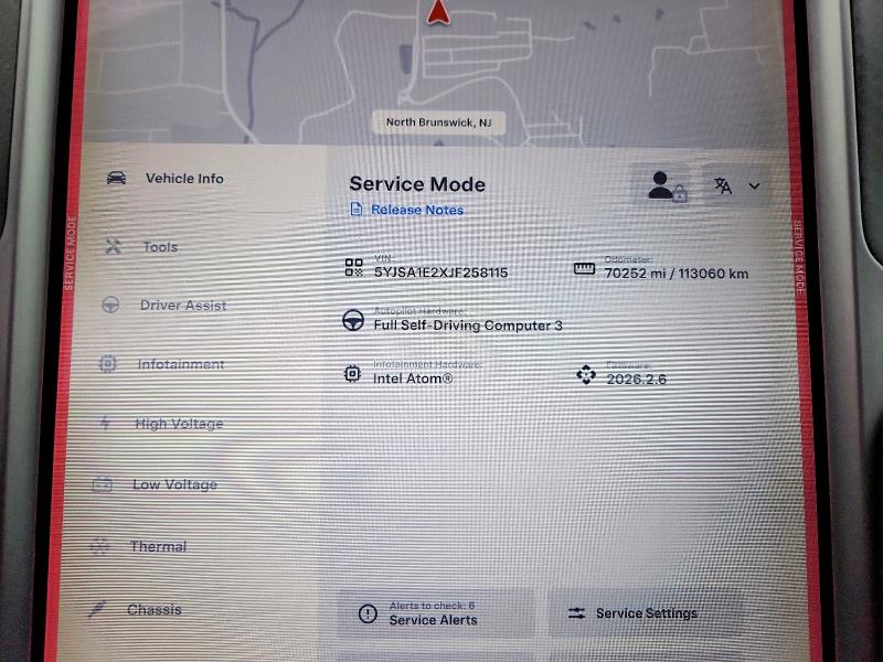 2018 Tesla Model s VIN 5YJSA1E2XJF258115 COPART salvage auction — SIDE, Nj - Cert Of Title-Salvage, sold $10,900 on 2026-07-27 (photo 9)