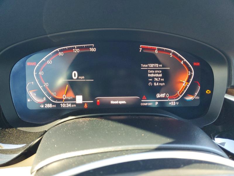 2020 BMW 5er VIN WBAJR7C0XLBP96342 COPART salvage auction — FRONT END, Tx - Certificate Of Title, sold $8,400 on 2026-07-09 (photo 9)