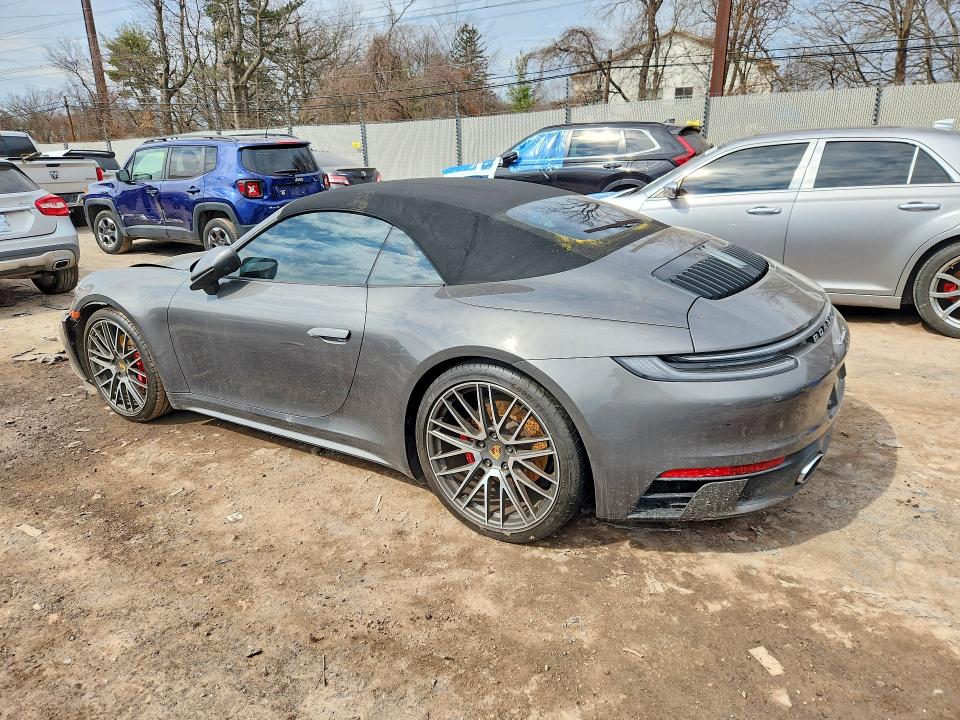 2022 Porsche 911 VIN WP0CB2A93NS245256 COPART salvage auction — VANDALISM, Nj - Cert Of Title-Salvage, sold $21,100 on 2026-07-08 (photo 2)